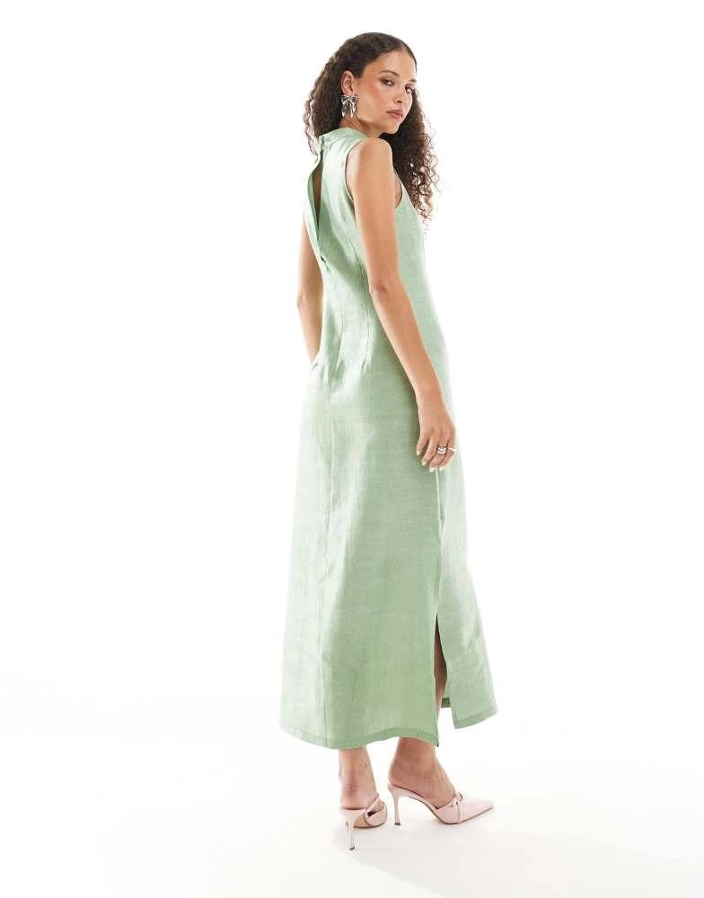 green emerald velvet dress Ghospell Ivy Midi Dress Dark Teal Green / S