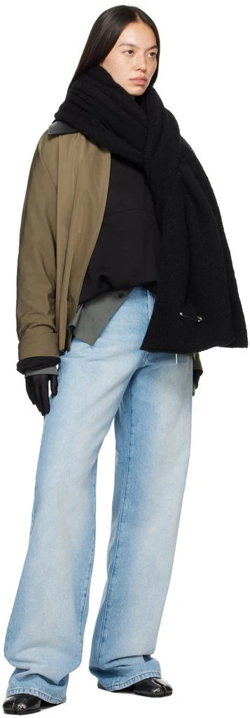 Dries Van Noten Black Draped Hoodie 4