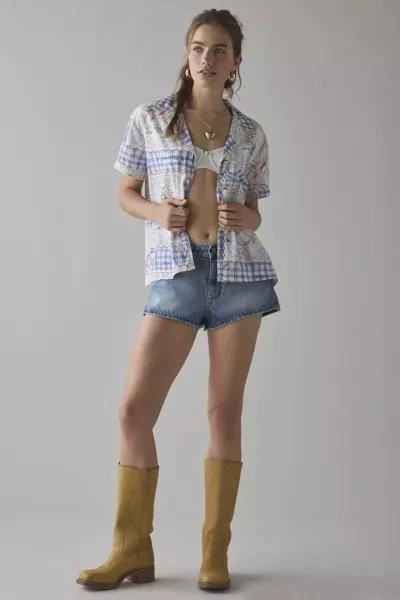 BDG BDG Asher Printed Souvenir Short Sleeve Button-Down Shirt 1