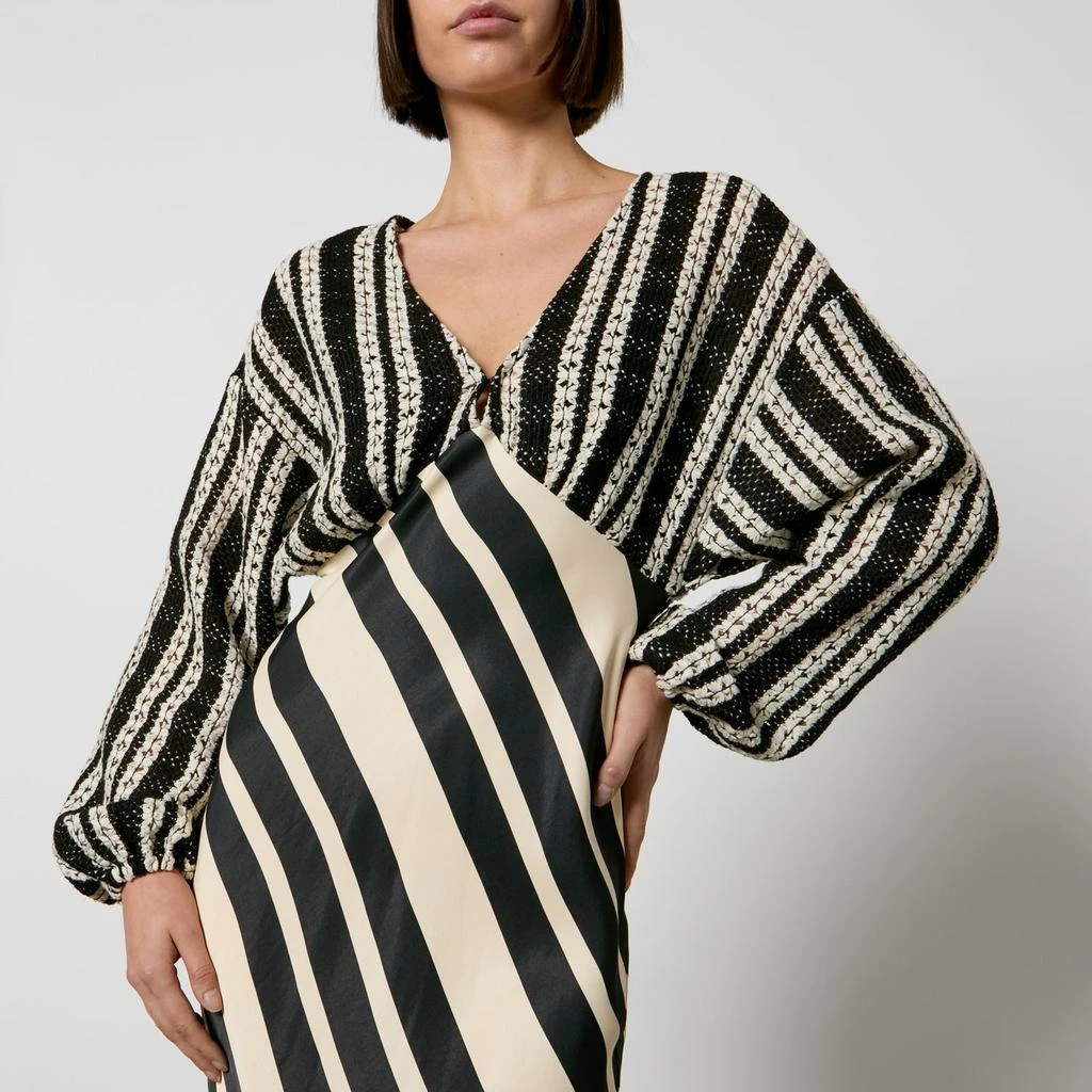 Never Fully Dressed Never Fully Dressed Emma Satin and Crotchet Maxi Dress 4