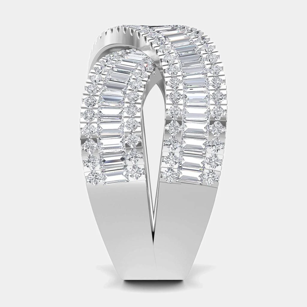 Made By Man 14K White Gold Baguette Fashion Band (2.30 ctw) US 7 2