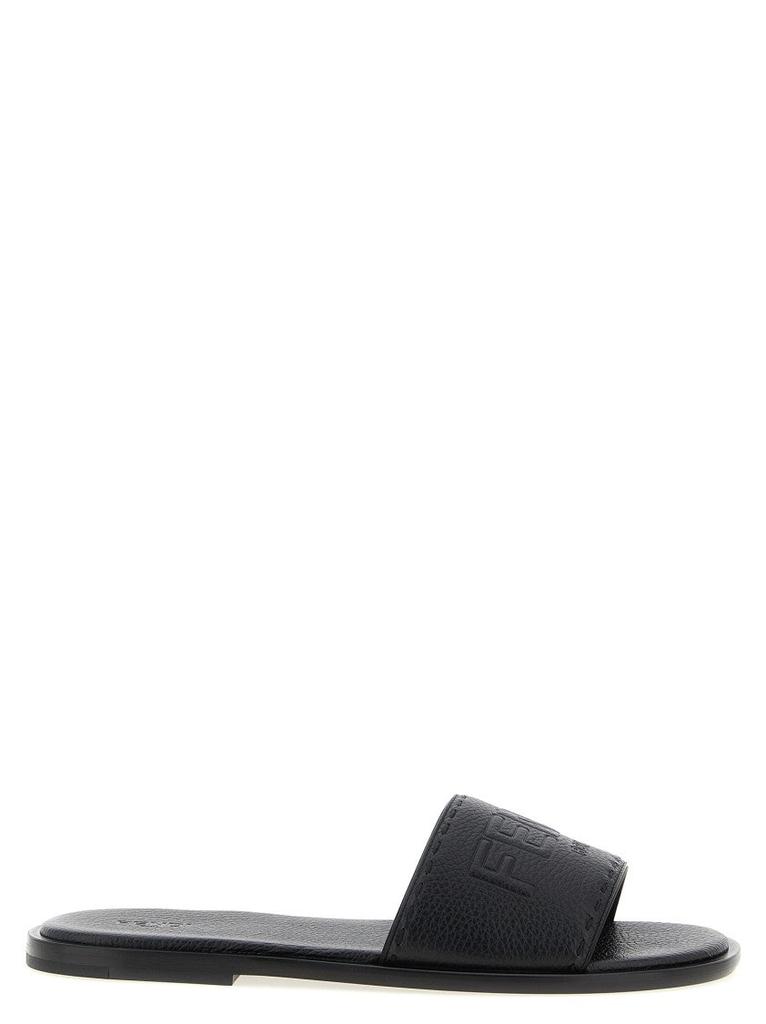 Fendi Fendi Logo Embossed Cloud Slides - Sandals - Free