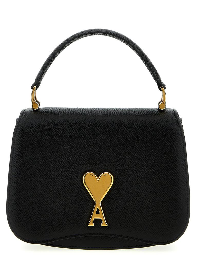 Shop AMI Paris Logo Plaque Foldover Top Shoulder Bag on Sale Shop AMI Paris Logo Plaque Foldover Top Shoulder Bag on Sale
