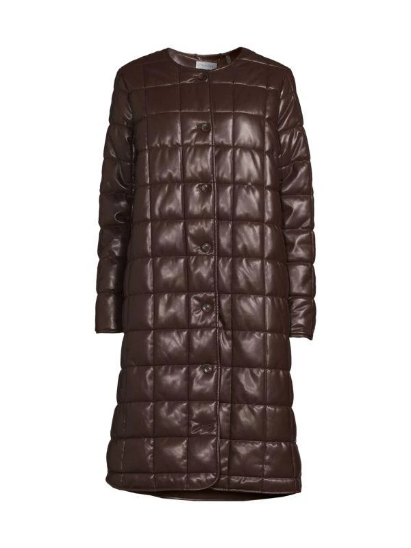 Calvin Klein Longline Faux Leather Puffer Jacket 3