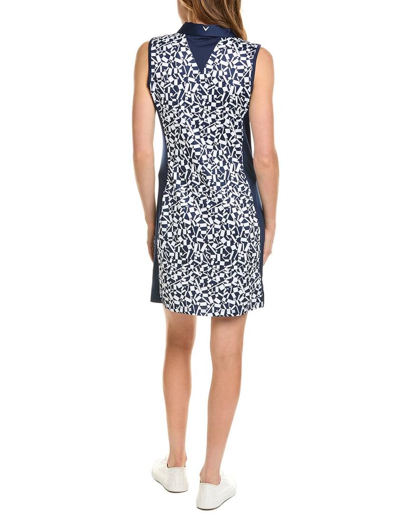 Callaway Two-Tone Geo Polo Mini Dress