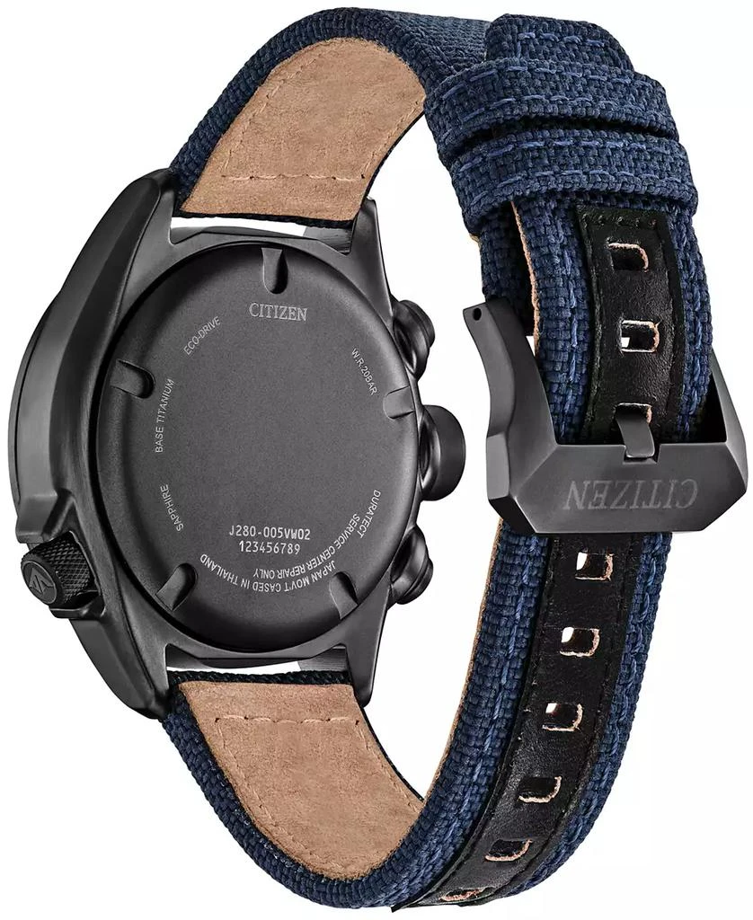 Citizen Men's Men's Promaster Land Eco-Drive Navy Nylon Strap Watch 47mm 3