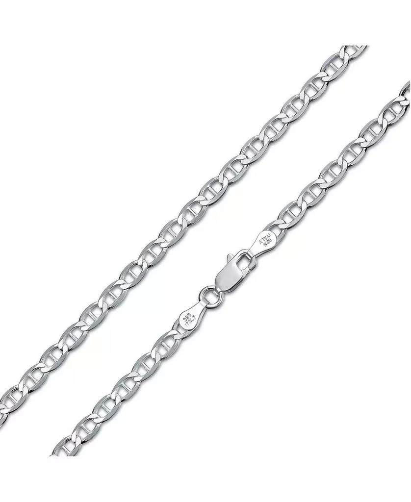 Bling Jewelry Solid Heavy .925 Sterling Silver 7MM Nautical Mariner Anchor Link Chain Necklace Made Italy 24 Inch 2