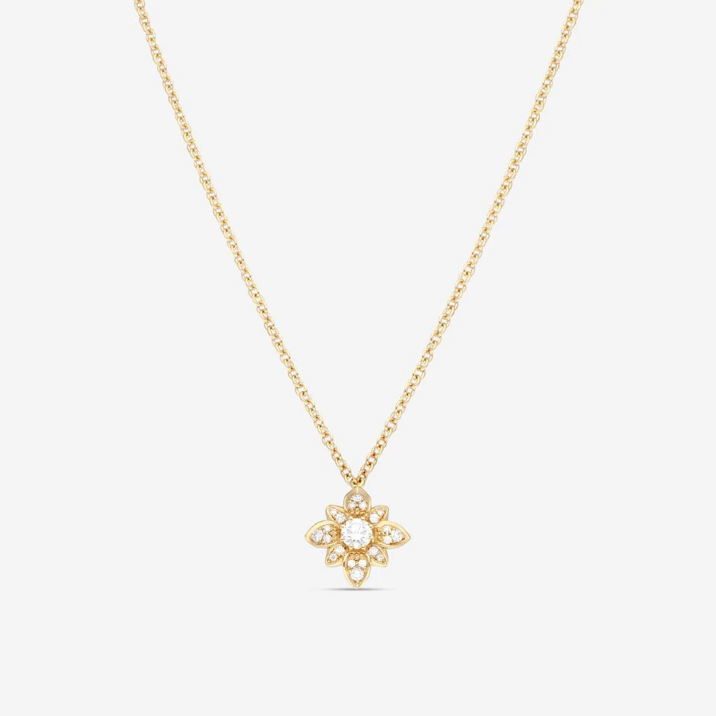 Gucci Gucci 18K Yellow Gold Diamond Flower Pendant Necklace YBB79623800100U-copy