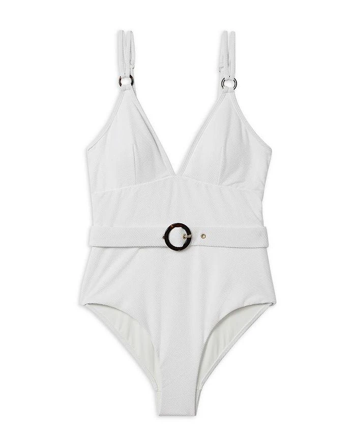 REISS Alora Textured Belted Swimsuit 5