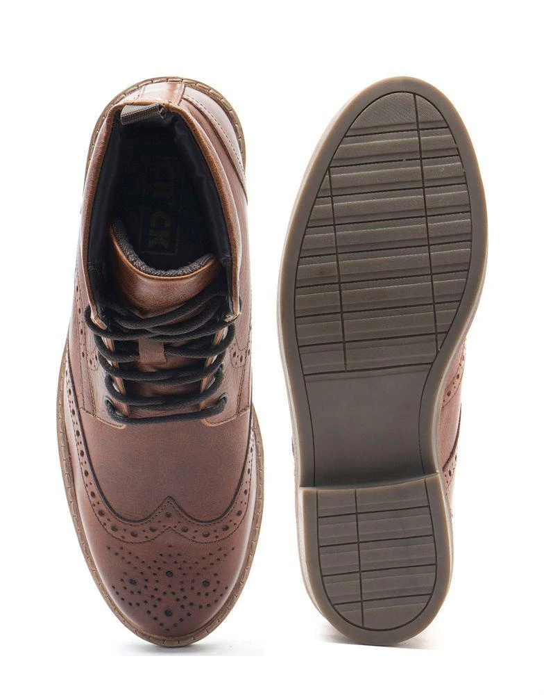 Thomas Crick THOMAS CRICK DIXON formal ankle brogue leather boots in brown 2