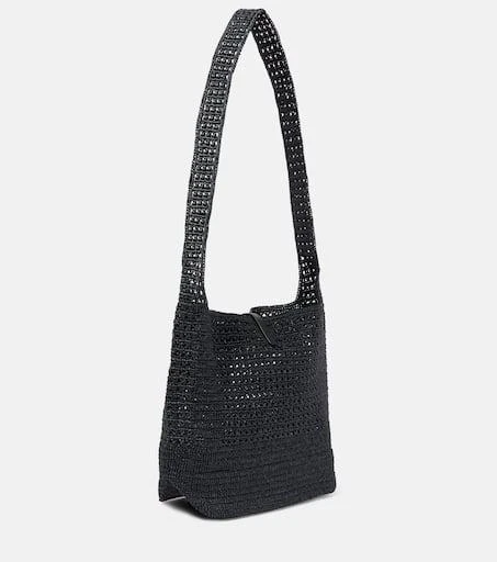 Yves Saint Laurent Le 5 à 7 Medium raffia shoulder bag 4