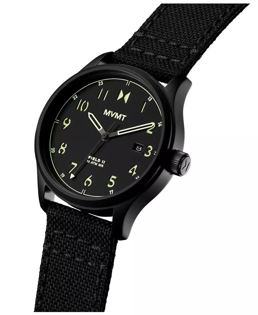 MVMT Field II Men's Black Nylon Watch 41mm