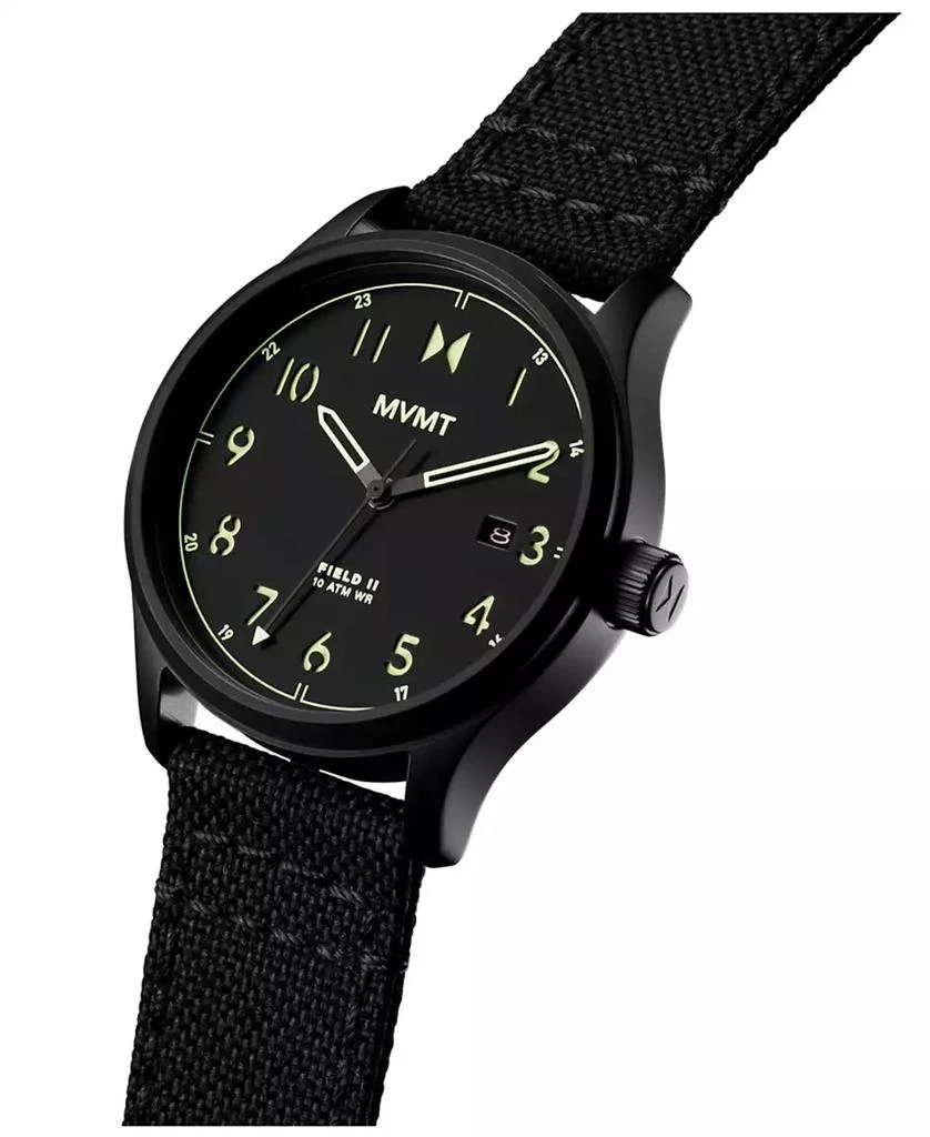 MVMT Field II Men's Black Nylon Watch 41mm 2
