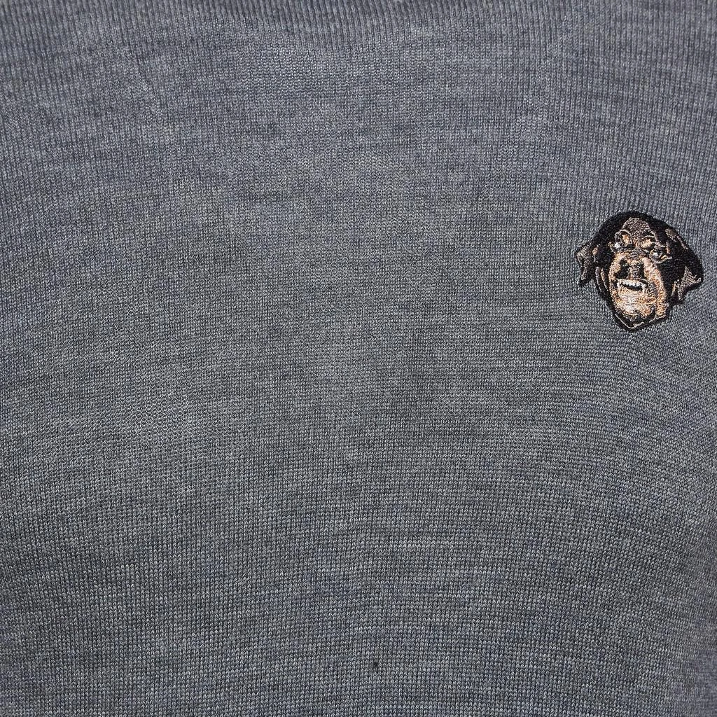 Givenchy Givenchy Grey Embroidered Wool Knit Sweatshirt XS 3