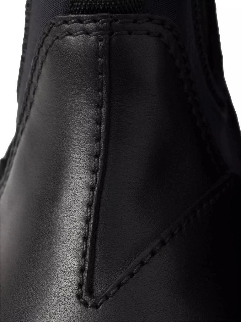 Prada Leather and Stretch Fabric Chelsea Boots 5