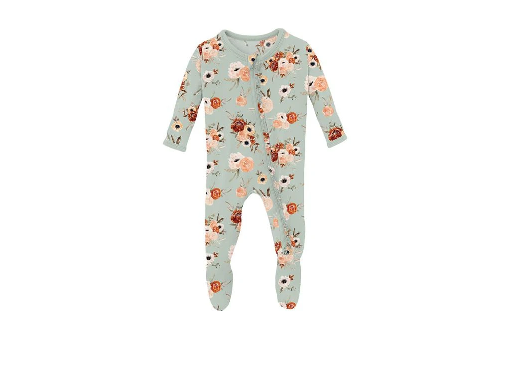 KicKee Pants Print Muffin Ruffle Footie with 2 Way Zipper (Infant) 1