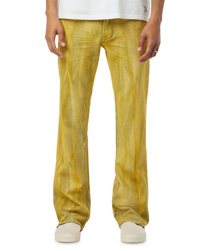 Hudson Walker Kick Flare Jeans in Sun Streak Yellow