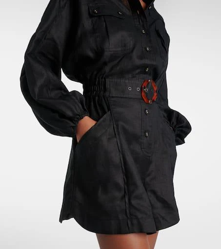 Zimmermann Belted linen playsuit 5