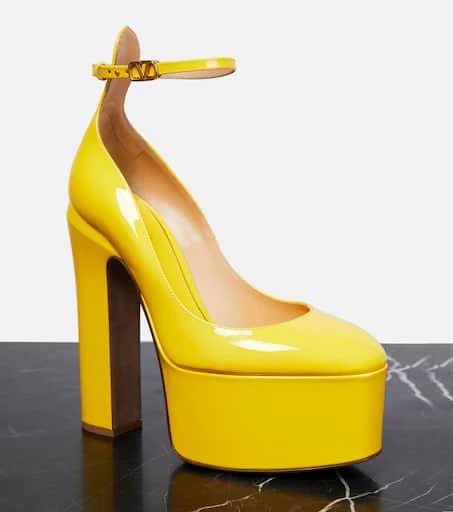 Valentino Tan-Go 155 patent leather platform pumps 6