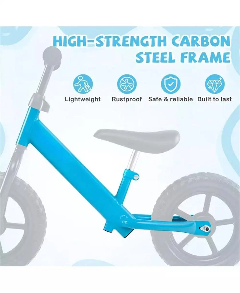 Mecale Lightweight Toddler Balance Bike No Pedal Training Bicycle-Blue 3
