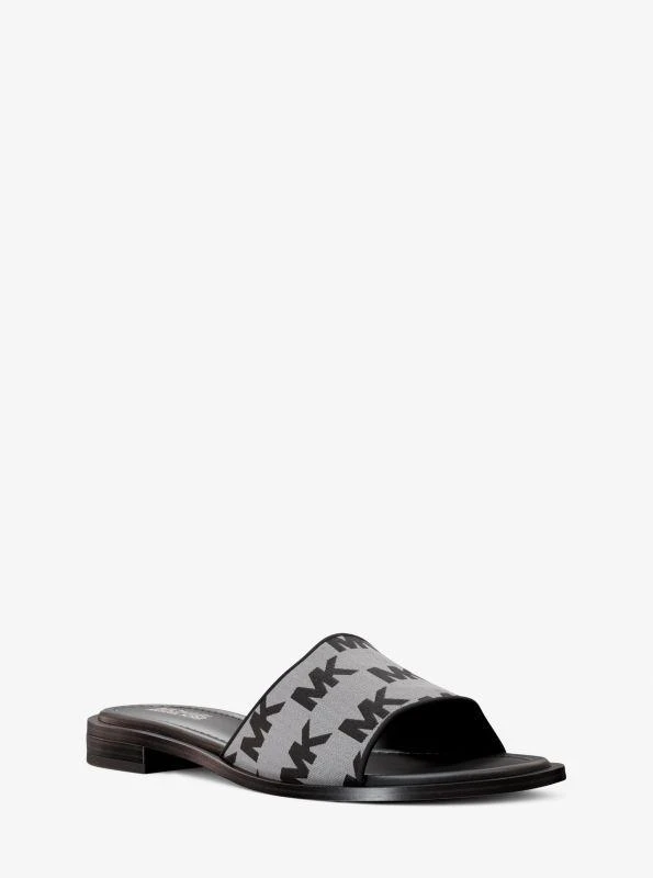 Michael Kors Hannah Logo Jacquard Slide Sandal 1