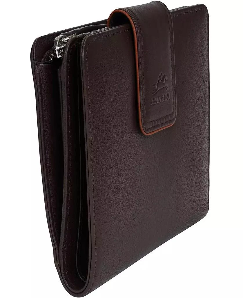 Mancini Leather Goods Women's Sonoma RFID Secure Clutch Wallet 4