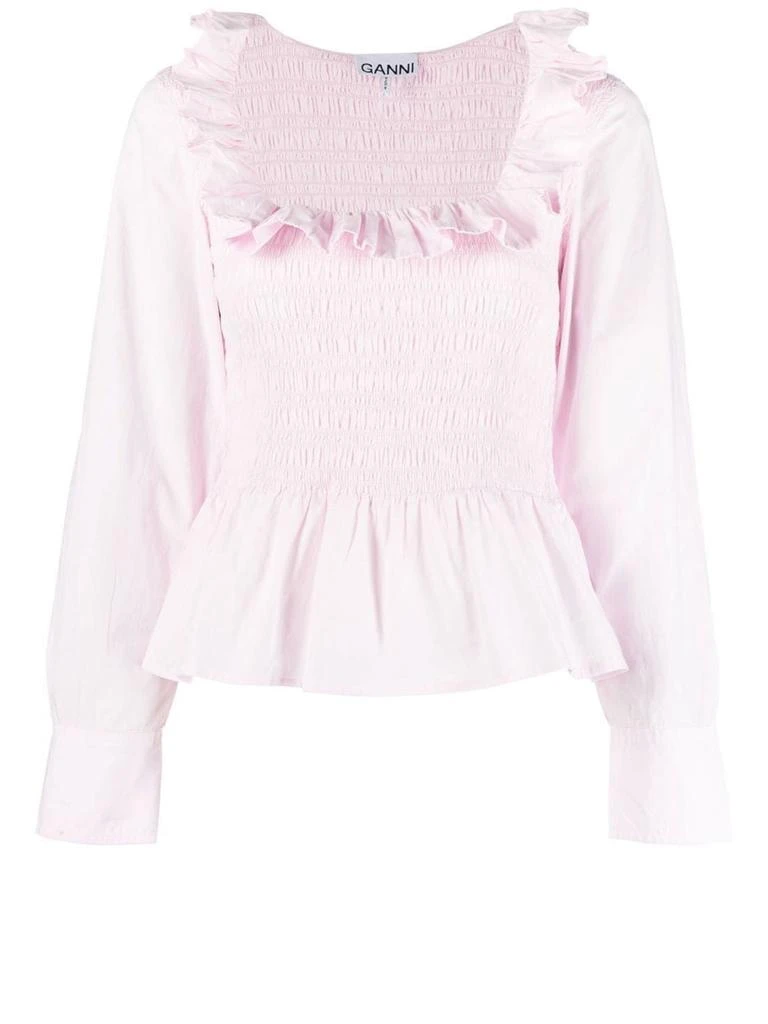 Ganni Cotton poplin blouse 1