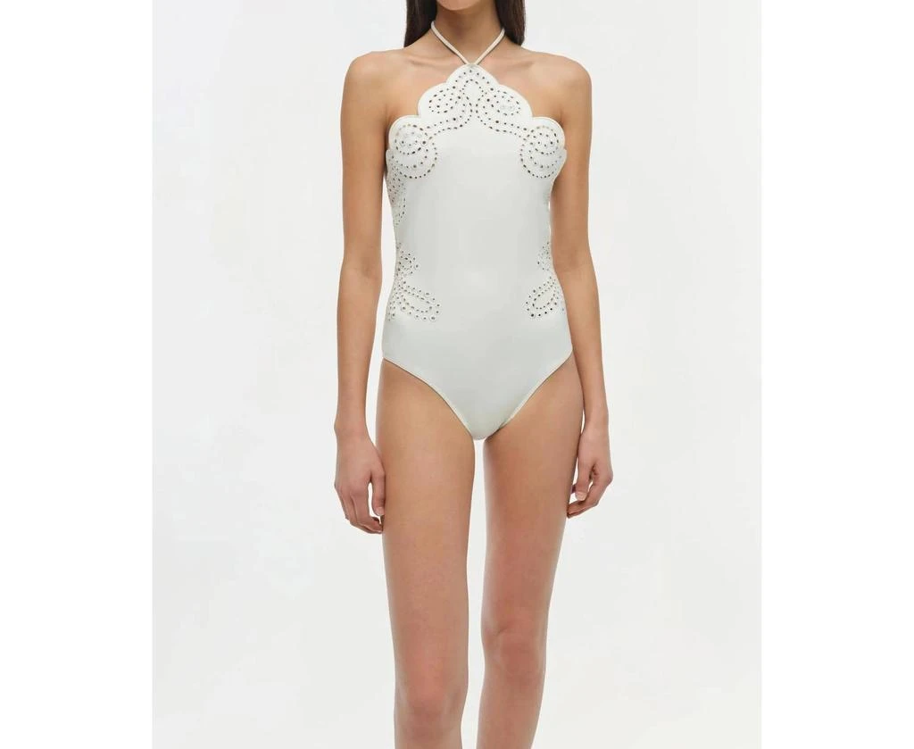 Jonathan Simkhai Jonathan Simkhai - Nicolette Broderie Anglaise One Piece Swimsuit 4