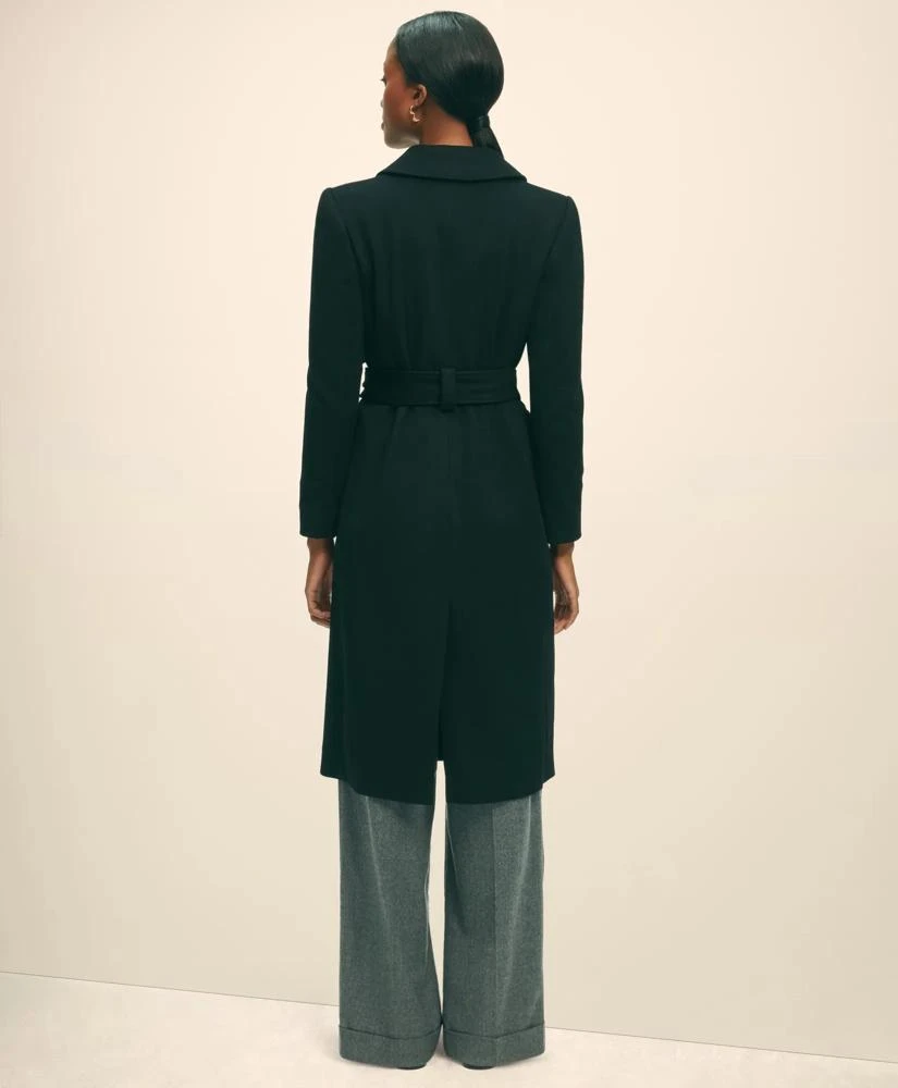 Brooks Brothers Brushed Wool Twill Wrap Coat 2