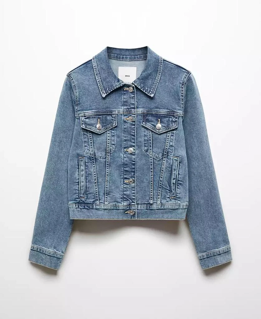 Mango Women's Pocketed Denim Jacket 4