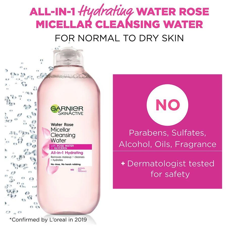 SkinActive Micellar Cleansing Water & Makeup Remover with Rose Water For Normal to Dry Skin 7