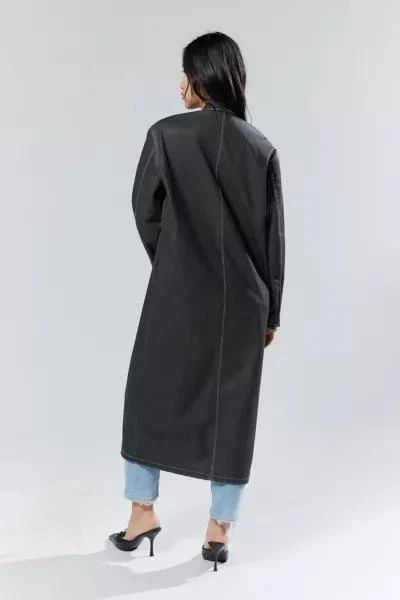 Silence + Noise Silence + Noise Riley Faux Leather Moto Trench Coat 5