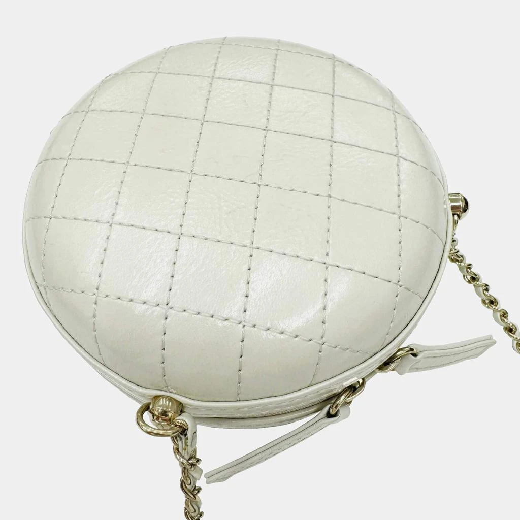 Chanel Chanel Ivory Leather Matelasse Round Chain Shoulder bag 10