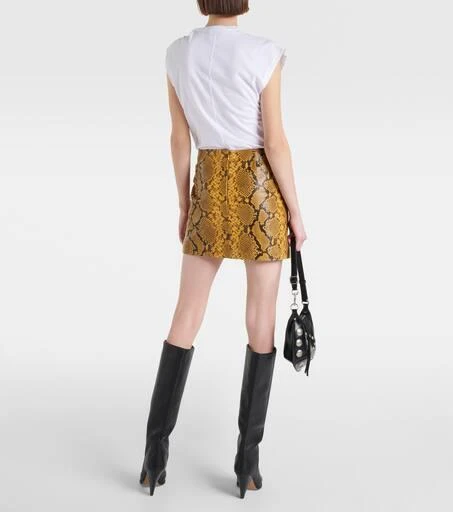 Isabel Marant Blair snake-effect leather miniskirt 3