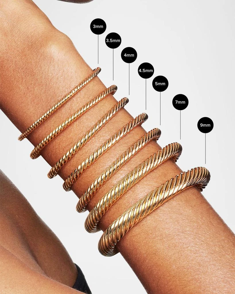 David Yurman Modern Cablespira Bracelet in 18K Gold with Gemstones and Diamonds, 4mm 3