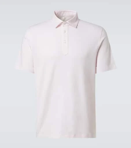 Brunello Cucinelli Cotton and linen piqué polo shirt 1