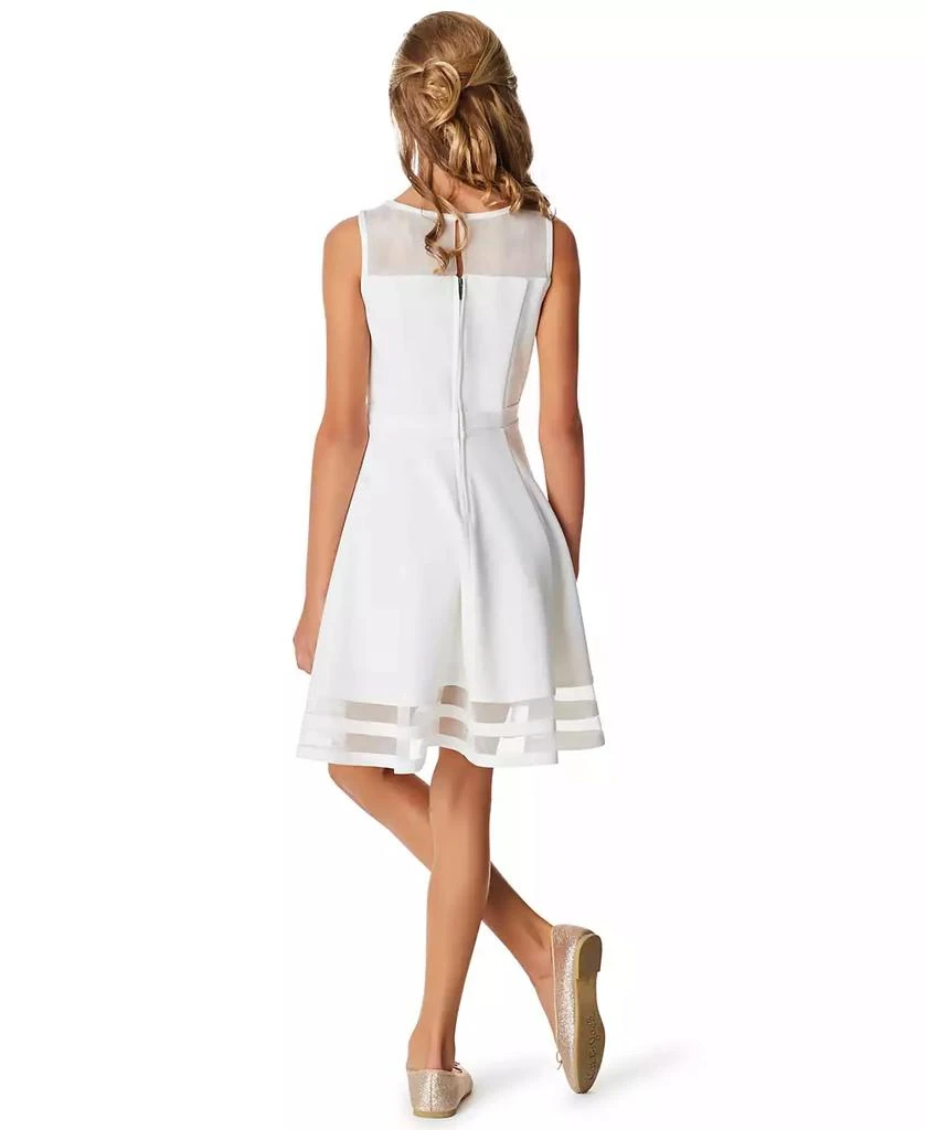Big Girls Illusion Mesh Bow Front Dress  On Sale Now with Up to 31% Off |  Discover Exclusive Deals & Savings at BeyondStyle  Authentic Calvin Klein  dress|kids|dresses with Limited-Time Discounts,