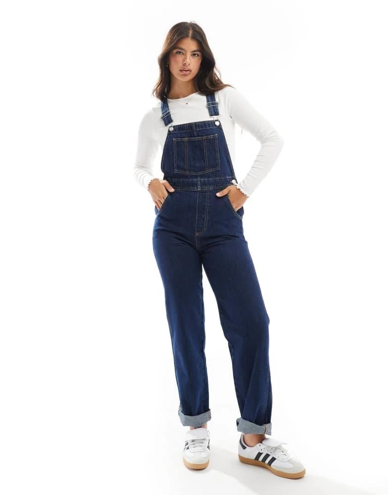 ASOS ASOS DESIGN denim dungaree in rinse wash 1