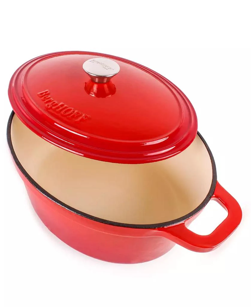 BergHOFF Neo 5pc Cast Iron Oval Dutch Oven Set with 10" Fry Pan, 5qt. 
8qt. 4