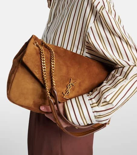 Yves Saint Laurent Calypso Large suede shoulder bag 2