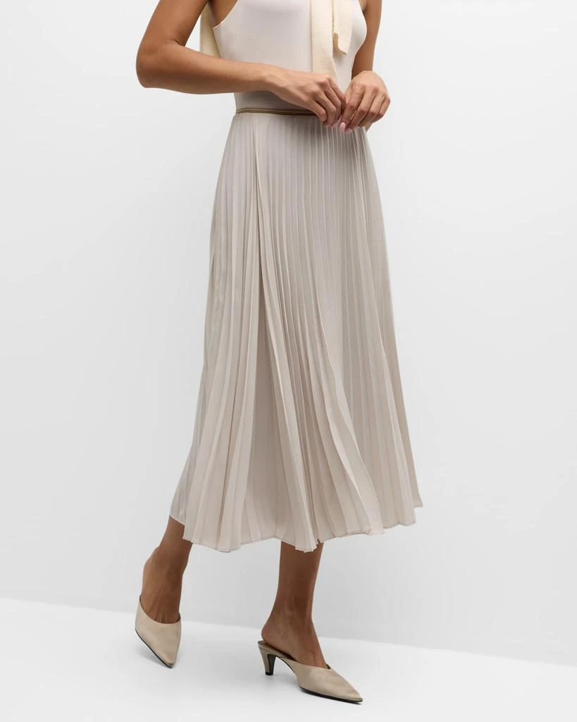 Vince Draped Pleated Midi Skirt 7