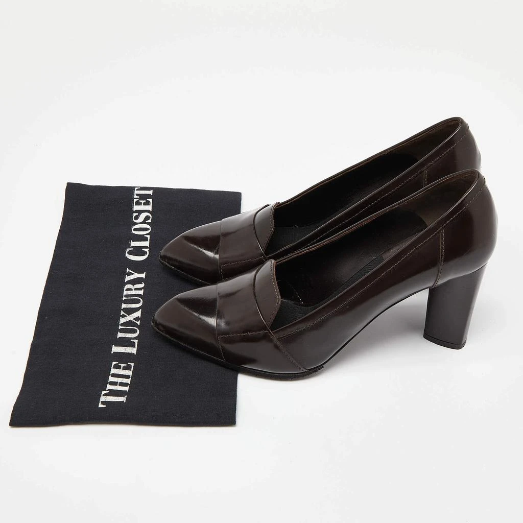 Yves Saint Laurent Saint Laurent Paris Brown Leather Pointed Toe Loafer Pumps Size 39 9