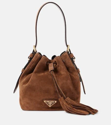 Prada Small suede bucket bag 1