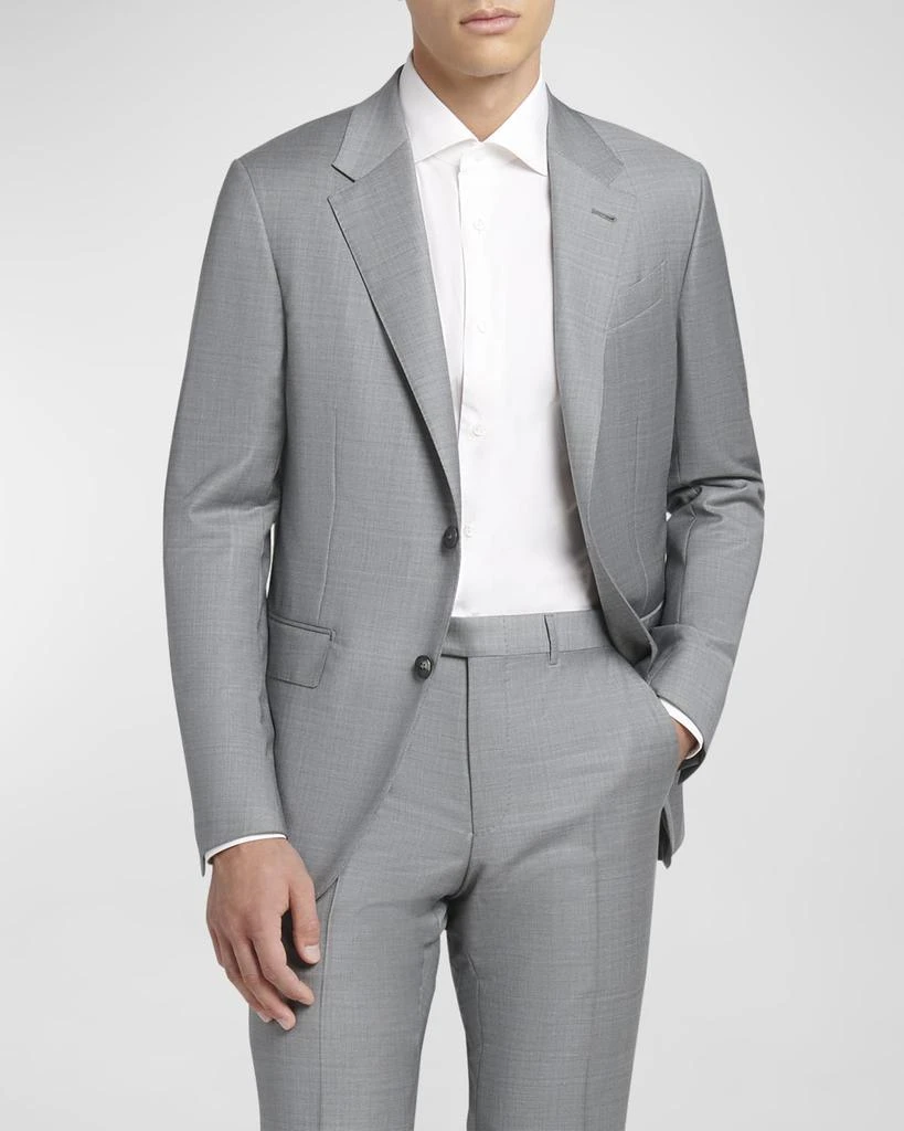 Zegna Men's Plaid Wool Suit 6