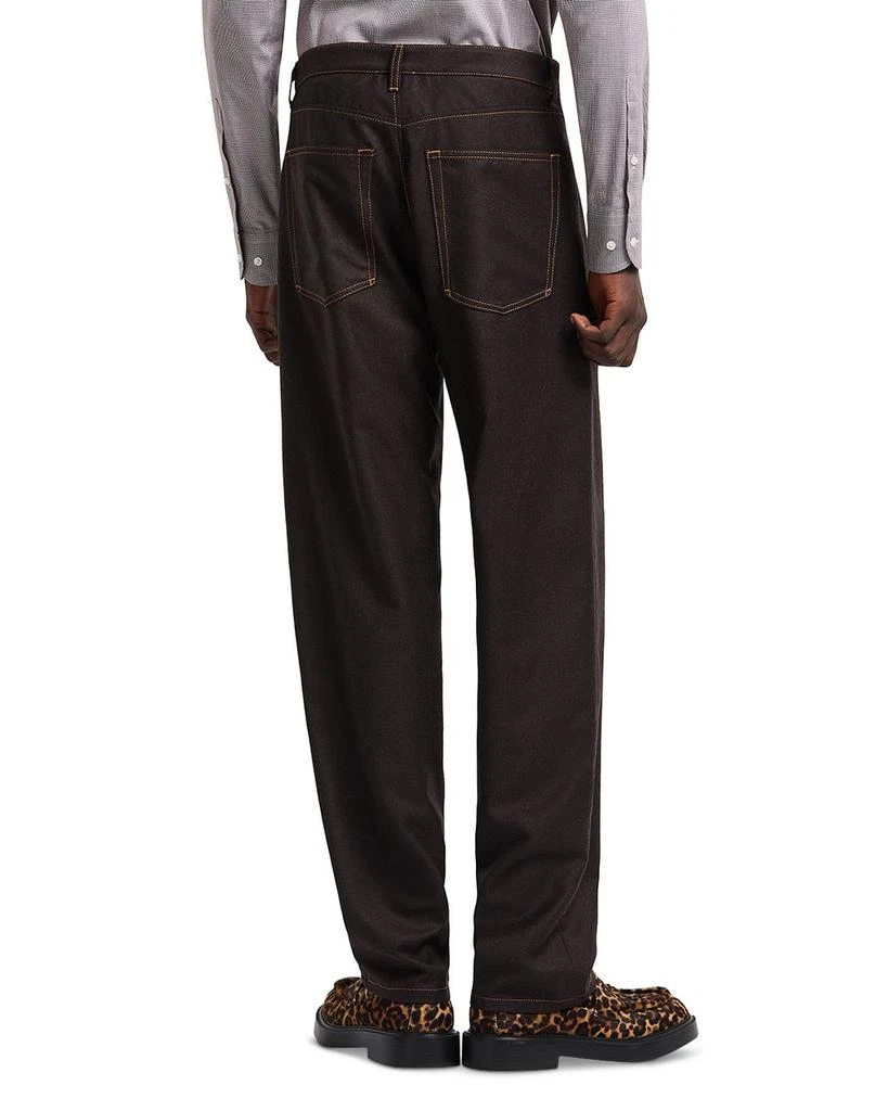 Emporio Armani Denim Effect Wool Pants 4