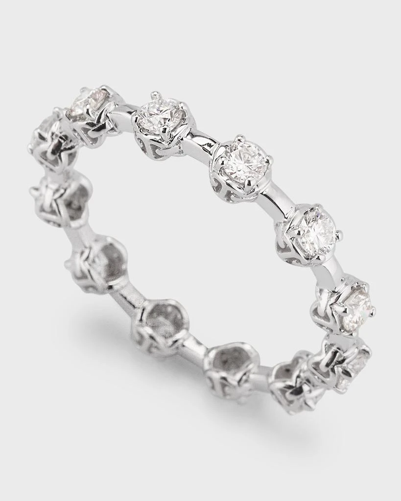 Hoorsenbuhs 18K White Gold Micro Tri-Link II Ring with Diamonds, Size 7 3