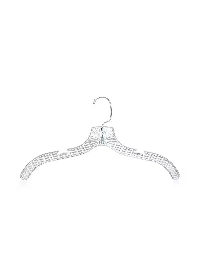 SereneLife 12 Pcs. Clear Plastic Hangers – Non-Slip, Crystal-Cut, Durable 
Space-Saving Invisible Hangers for Suits 
Clothing (Transparent)