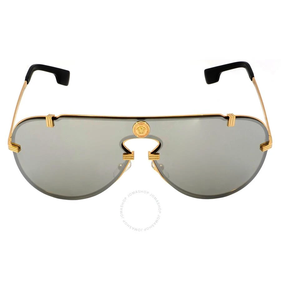 Versace Light Gray Mirrored Silver Pilot Men's Sunglasses VE2243 10026G 43 1