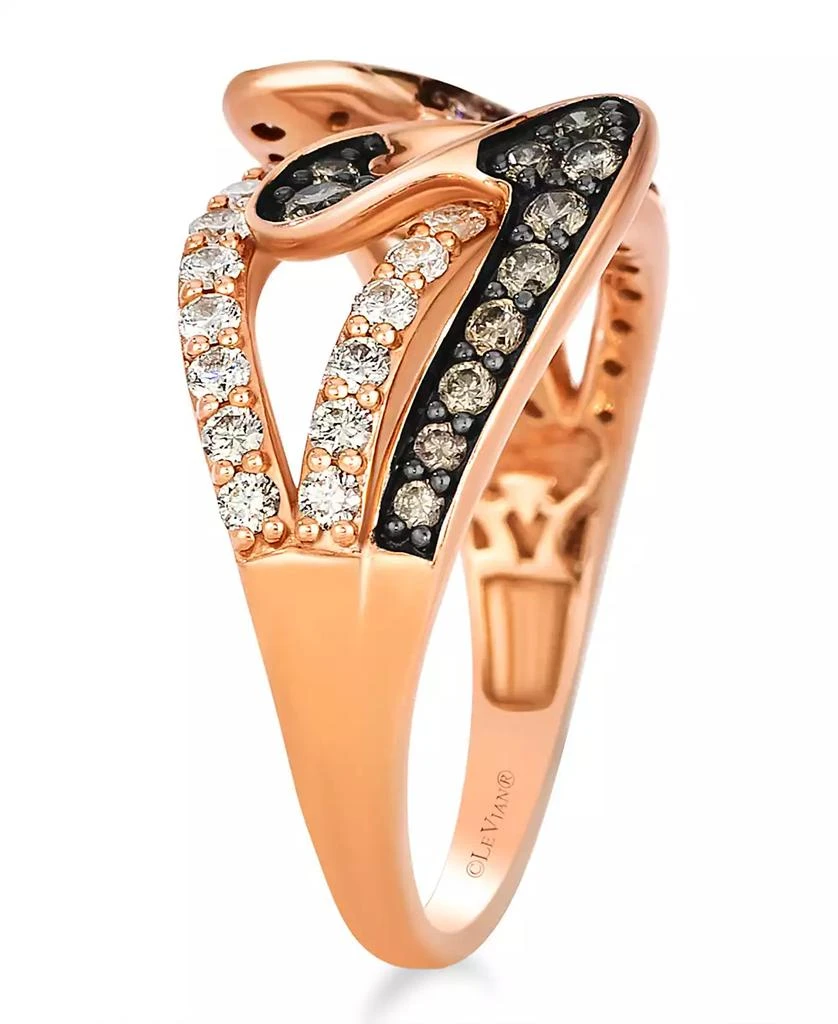 Le Vian Vanilla Diamond ( 0.53 ct. t.w.) and Chocolate Diamond (0.29 ct. t.w.) Ring in 14K Strawberry Gold 3