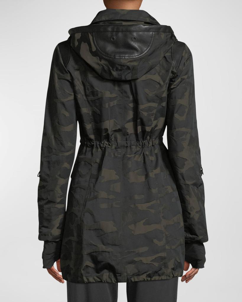 Blanc Noir Camo-Print Hooded Anorak Jacket